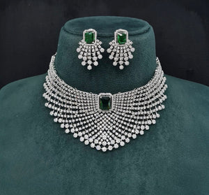 Cz Choker 10096 - KRISHNA'S SWETA JEWELLERY