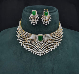 Cz Choker 10096 - KRISHNA'S SWETA JEWELLERY