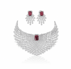 Cz Choker 10096 - KRISHNA'S SWETA JEWELLERY