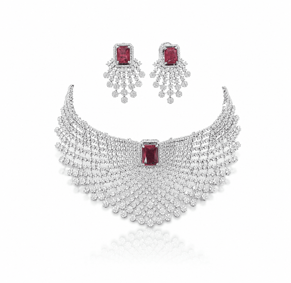 Cz Choker 10096 - KRISHNA'S SWETA JEWELLERY