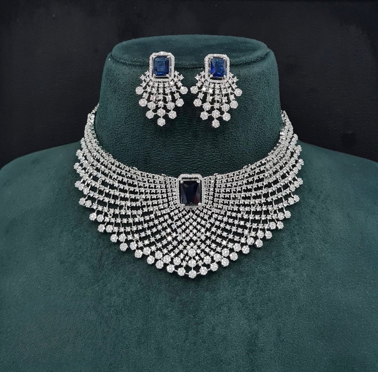 Cz Choker 10096 - KRISHNA'S SWETA JEWELLERY