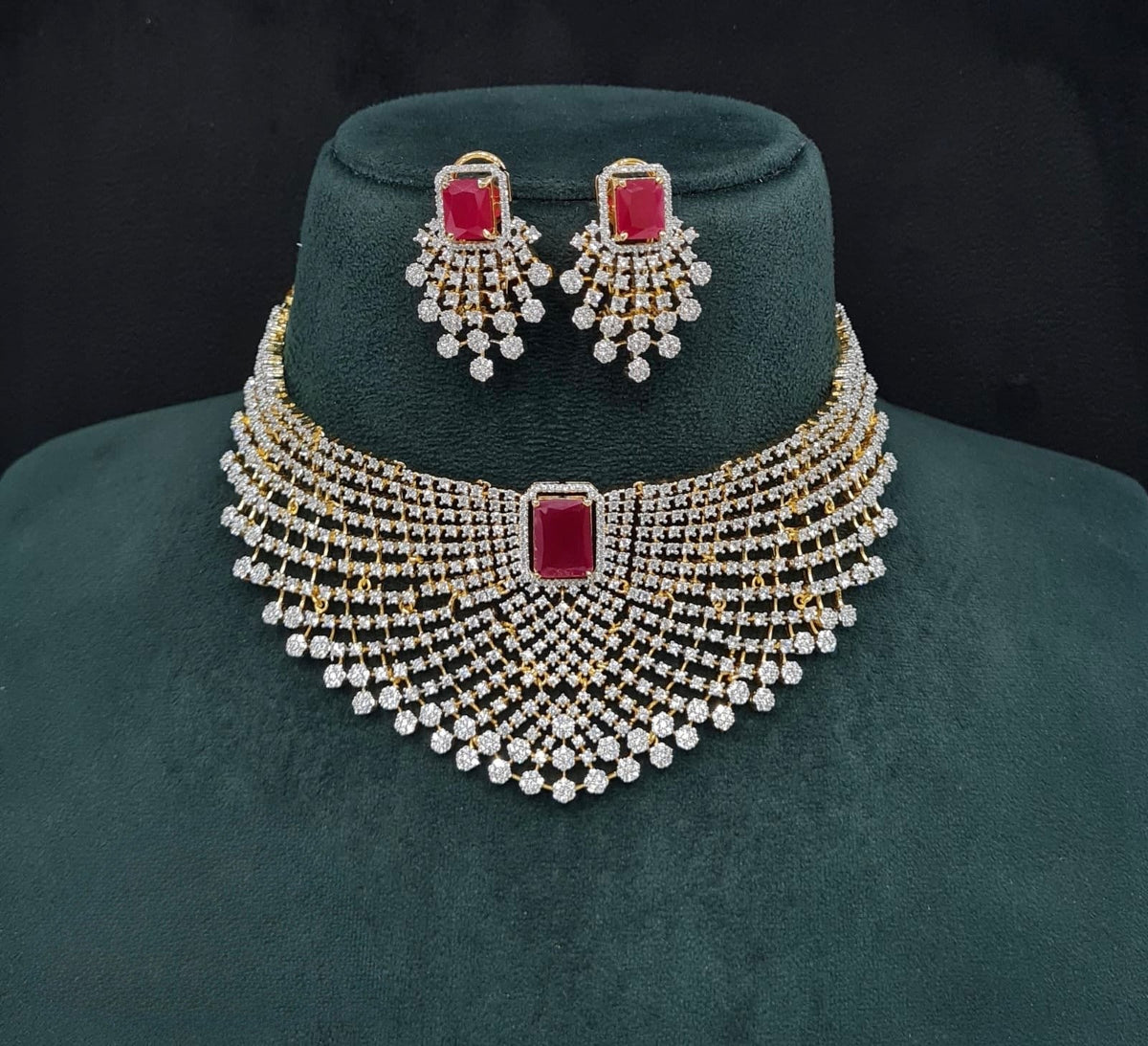 Cz Choker 10096 - KRISHNA'S SWETA JEWELLERY