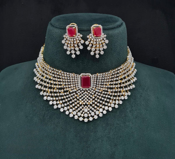 Cz Choker 10096 - KRISHNA'S SWETA JEWELLERY