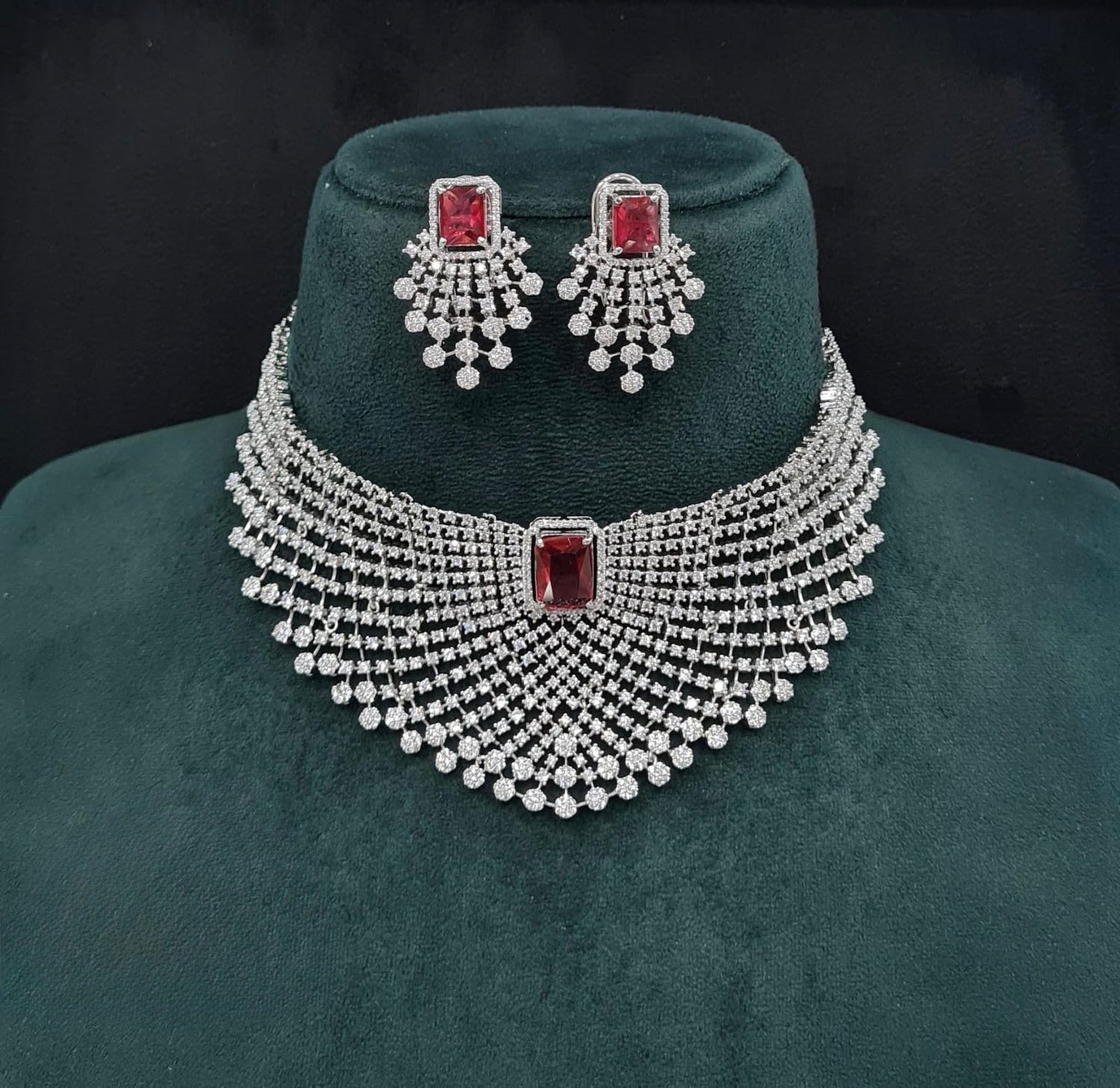 Cz Choker 10096 - KRISHNA'S SWETA JEWELLERY