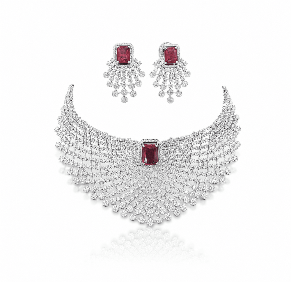 Cz Choker 10096 - KRISHNA'S SWETA JEWELLERY