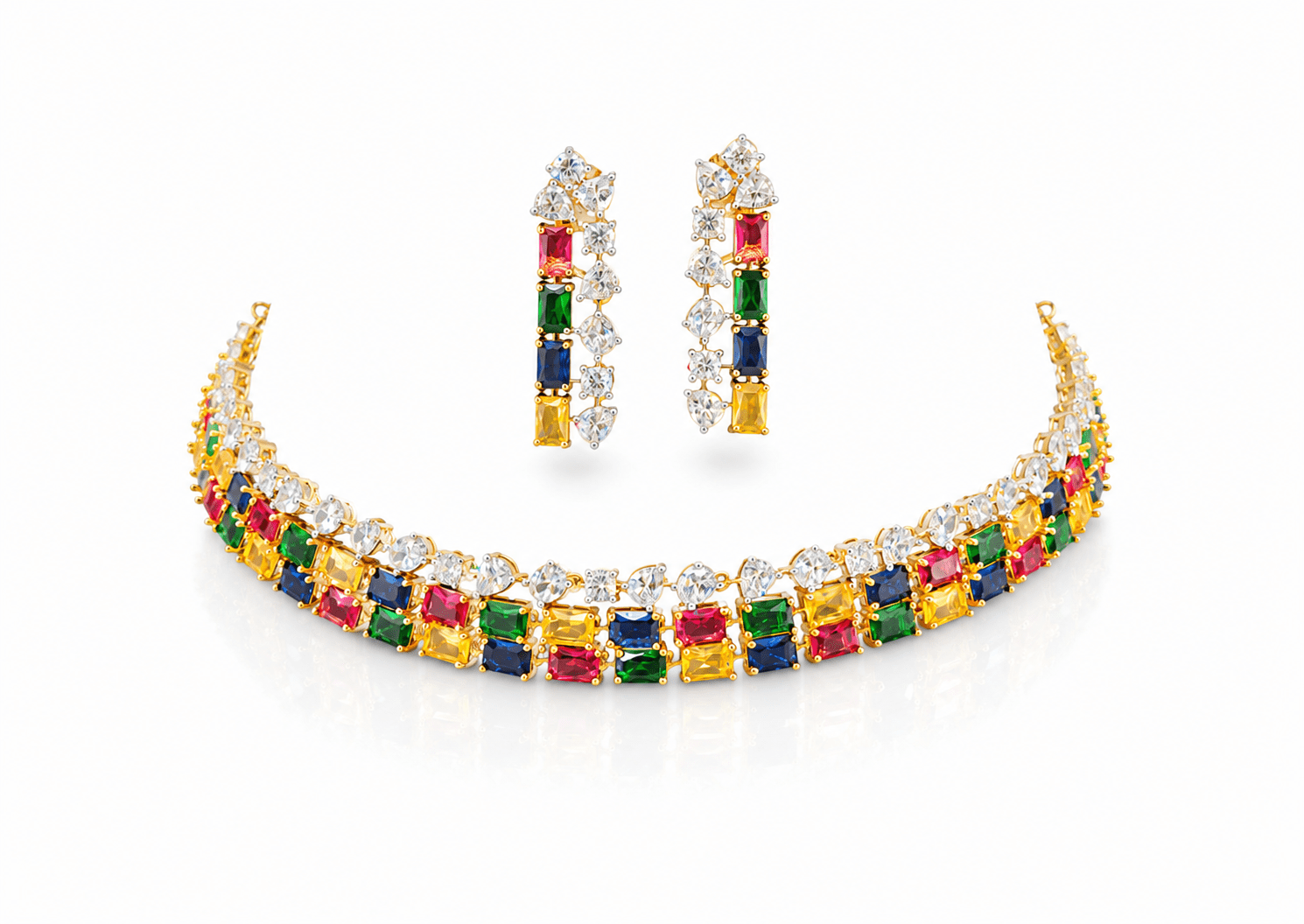 Cz Choker 10101 - KRISHNA'S SWETA JEWELLERY