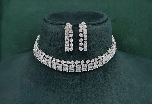 Cz Choker 10101 - KRISHNA'S SWETA JEWELLERY
