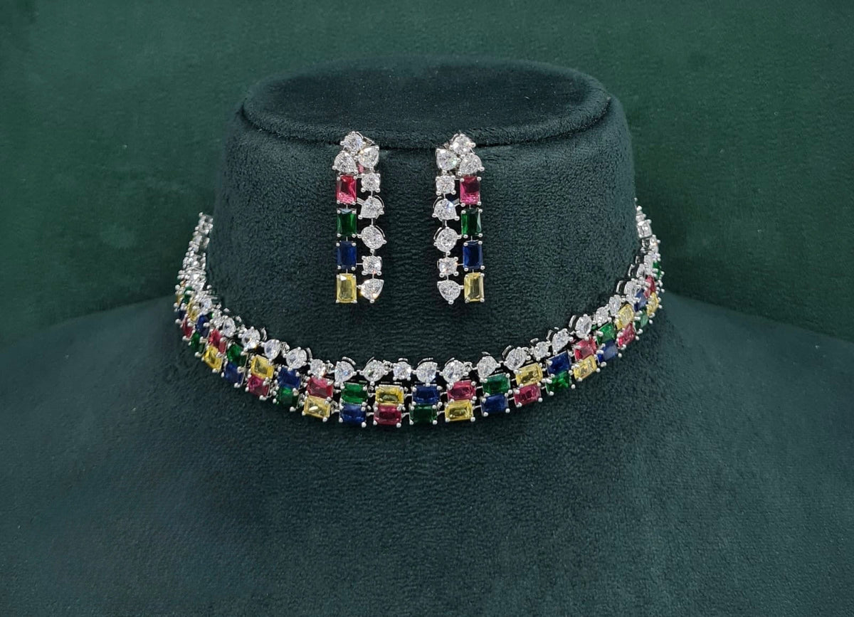 Cz Choker 10101 - KRISHNA'S SWETA JEWELLERY