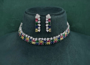 Cz Choker 10101 - KRISHNA'S SWETA JEWELLERY