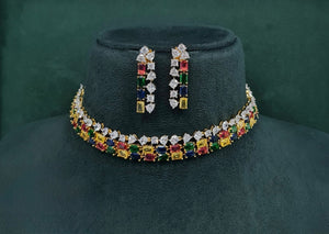 Cz Choker 10101 - KRISHNA'S SWETA JEWELLERY