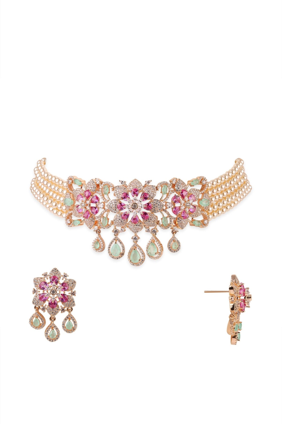 Cz Choker 10574 - KRISHNA'S SWETA JEWELLERY