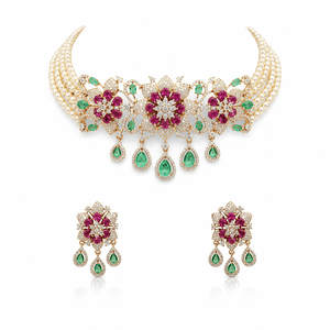Cz Choker 10574 - KRISHNA'S SWETA JEWELLERY