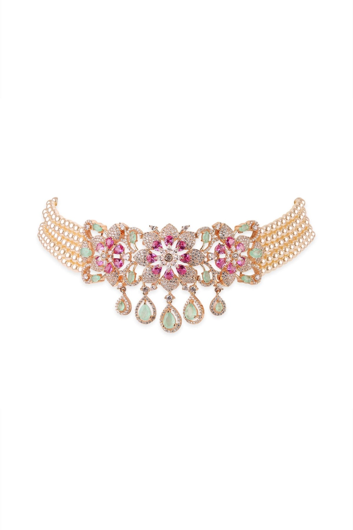 Cz Choker 10574 - KRISHNA'S SWETA JEWELLERY