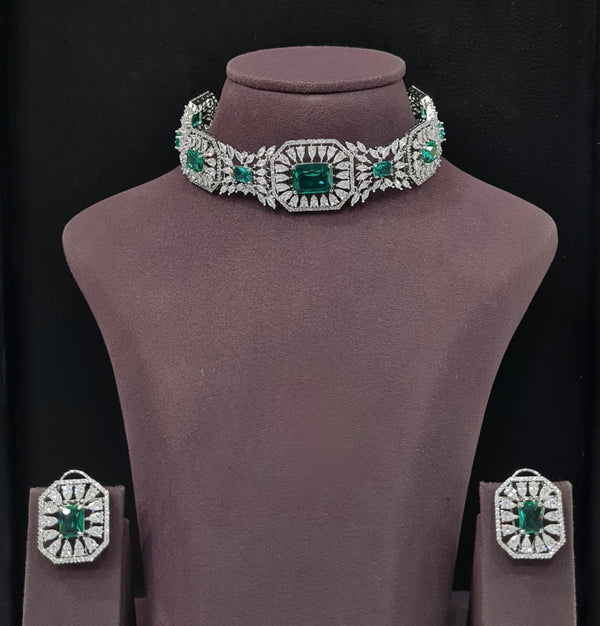 Cz Choker 11232 - KRISHNA'S SWETA JEWELLERY