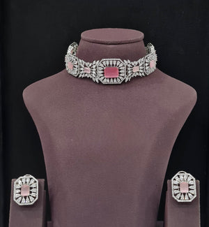 Cz Choker 11232 - KRISHNA'S SWETA JEWELLERY