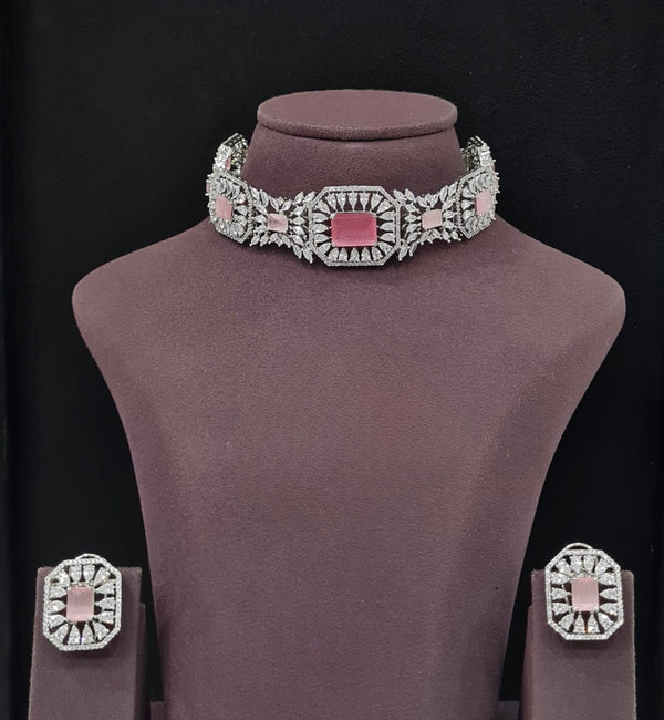 Cz Choker 11232 - KRISHNA'S SWETA JEWELLERY