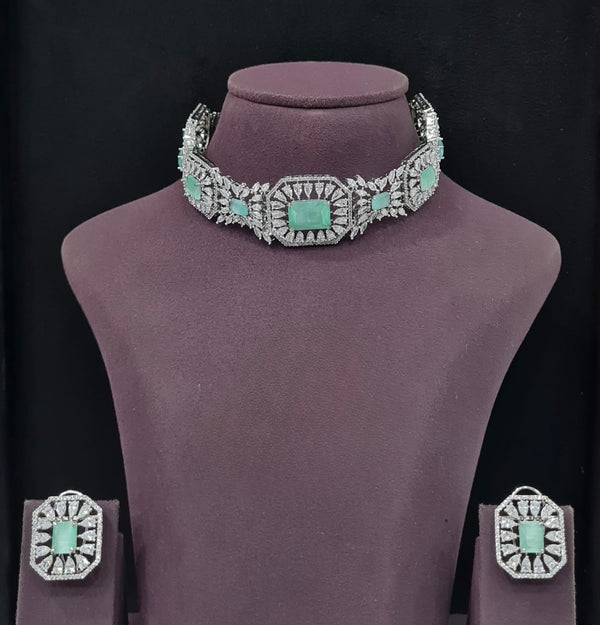 Cz Choker 11232 - KRISHNA'S SWETA JEWELLERY