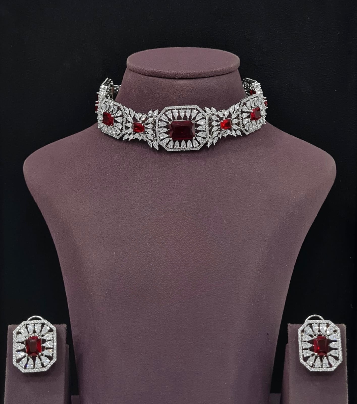 Cz Choker 11232 - KRISHNA'S SWETA JEWELLERY