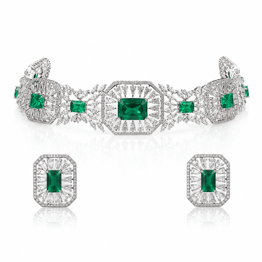 Cz Choker 11232 - KRISHNA'S SWETA JEWELLERY