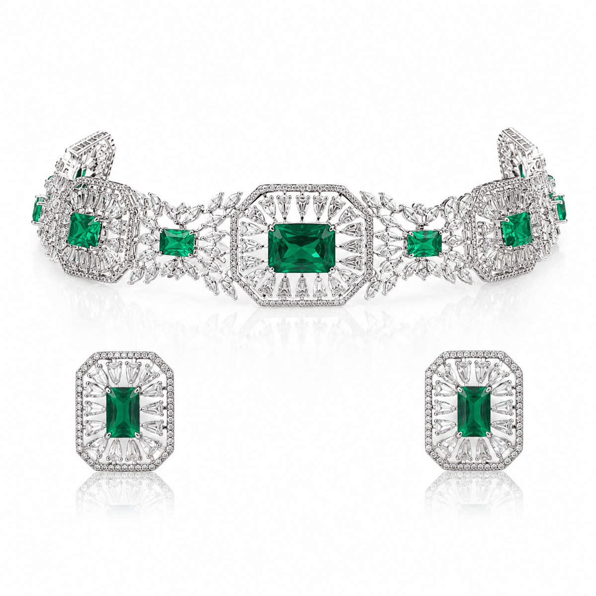 Cz Choker 11232 - KRISHNA'S SWETA JEWELLERY