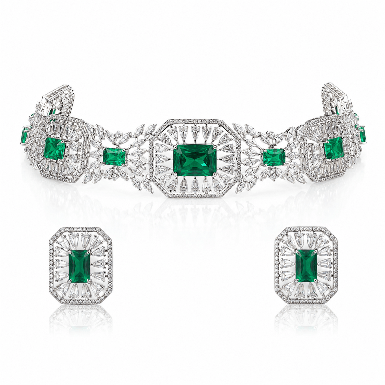 Cz Choker 11232 - KRISHNA'S SWETA JEWELLERY