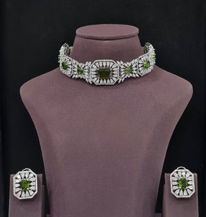 Cz Choker 11232 - KRISHNA'S SWETA JEWELLERY