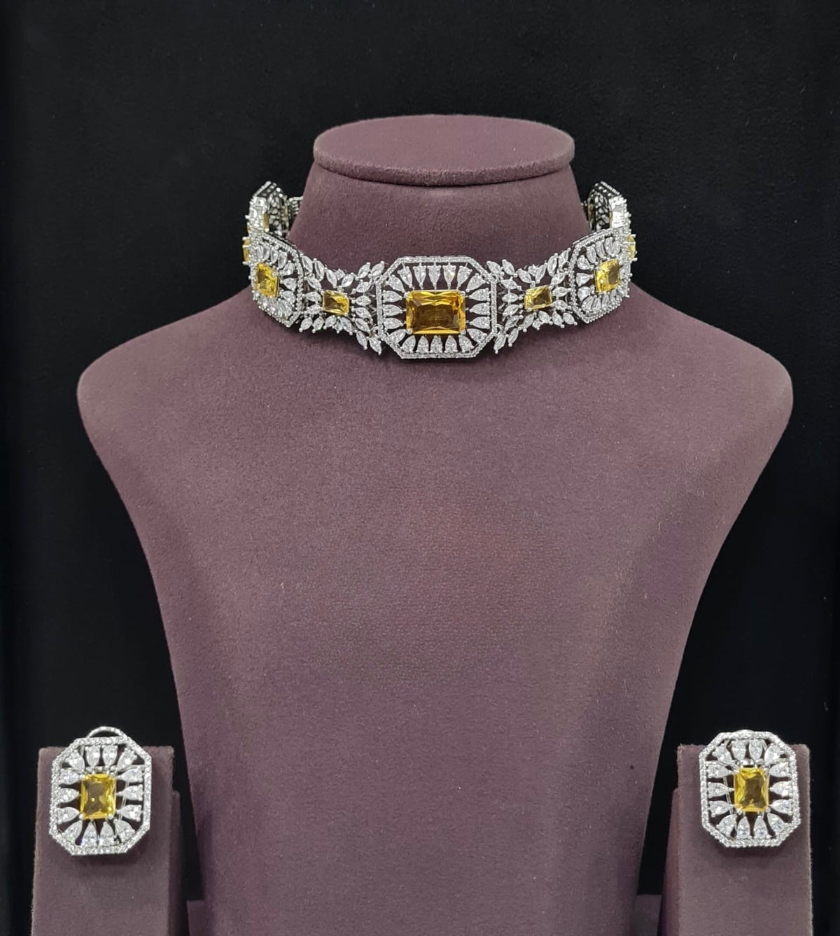 Cz Choker 11232 - KRISHNA'S SWETA JEWELLERY
