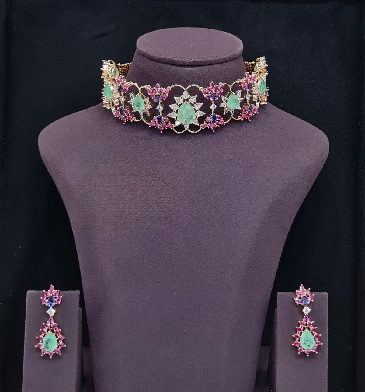 Cz Choker 11613 - KRISHNA'S SWETA JEWELLERY