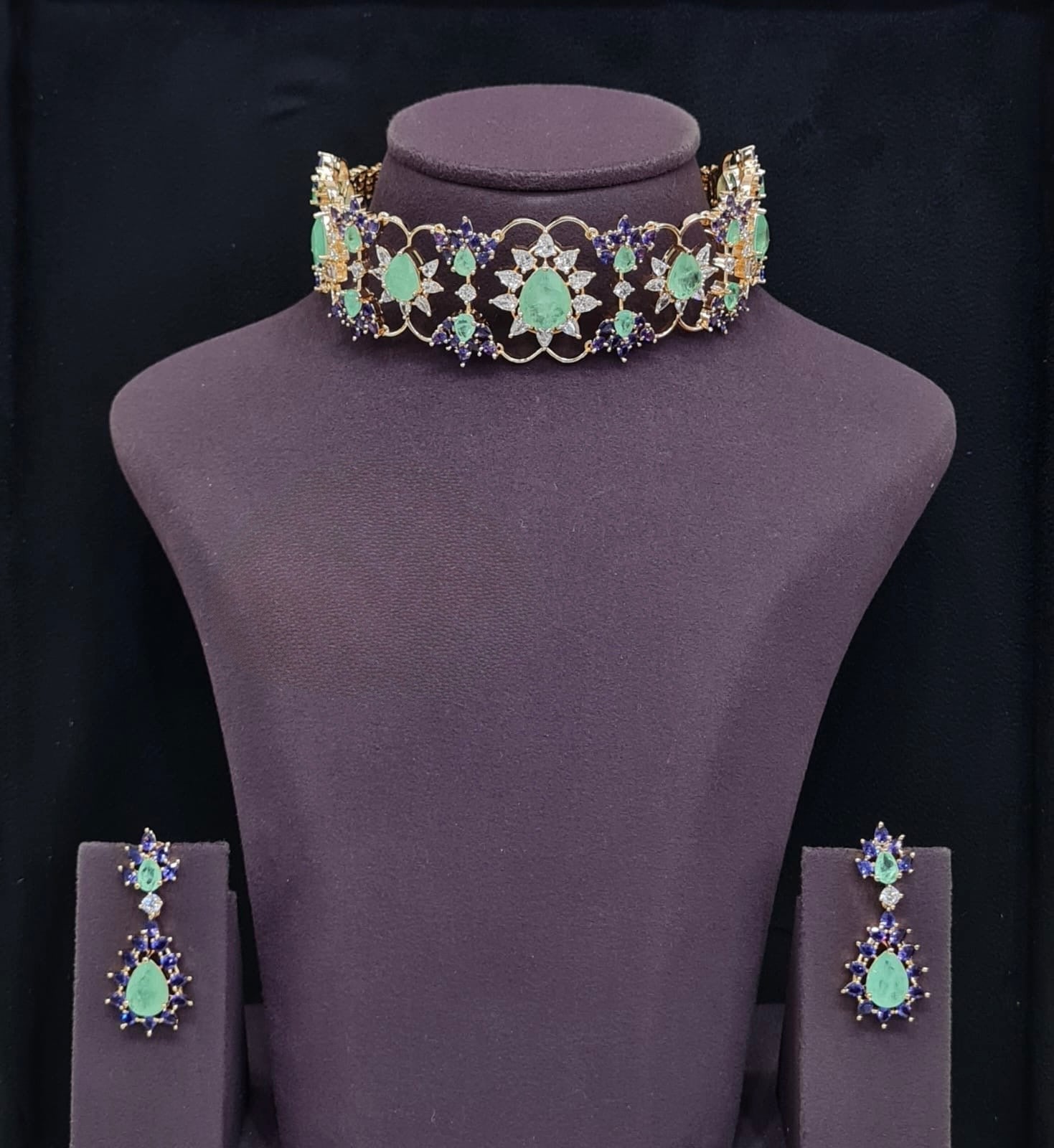 Cz Choker 11613 - KRISHNA'S SWETA JEWELLERY