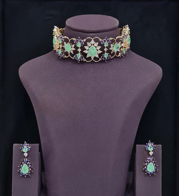 Cz Choker 11613 - KRISHNA'S SWETA JEWELLERY