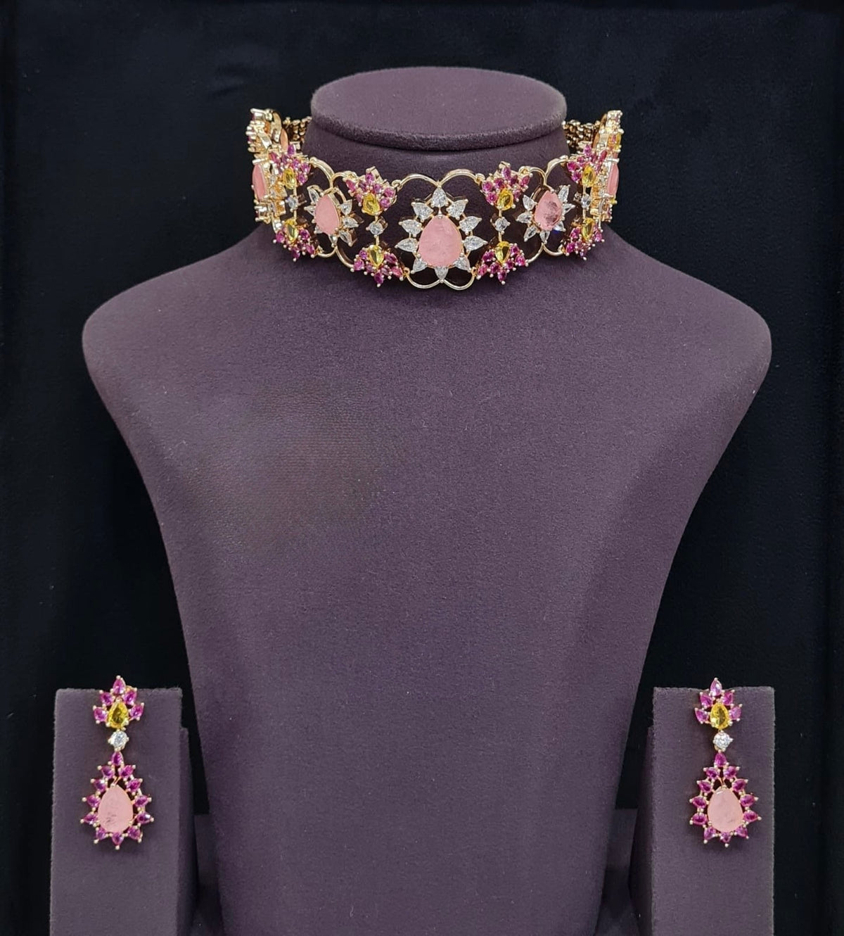 Cz Choker 11613 - KRISHNA'S SWETA JEWELLERY