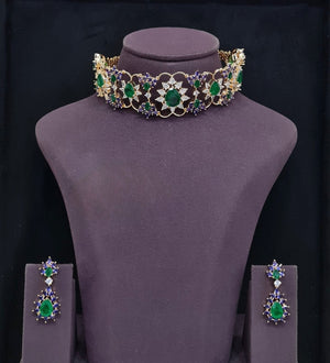 Cz Choker 11613 - KRISHNA'S SWETA JEWELLERY