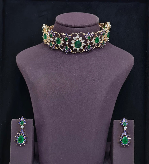 Cz Choker 11613 - KRISHNA'S SWETA JEWELLERY