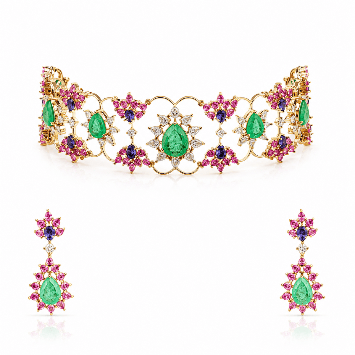 Cz Choker 11613 - KRISHNA'S SWETA JEWELLERY