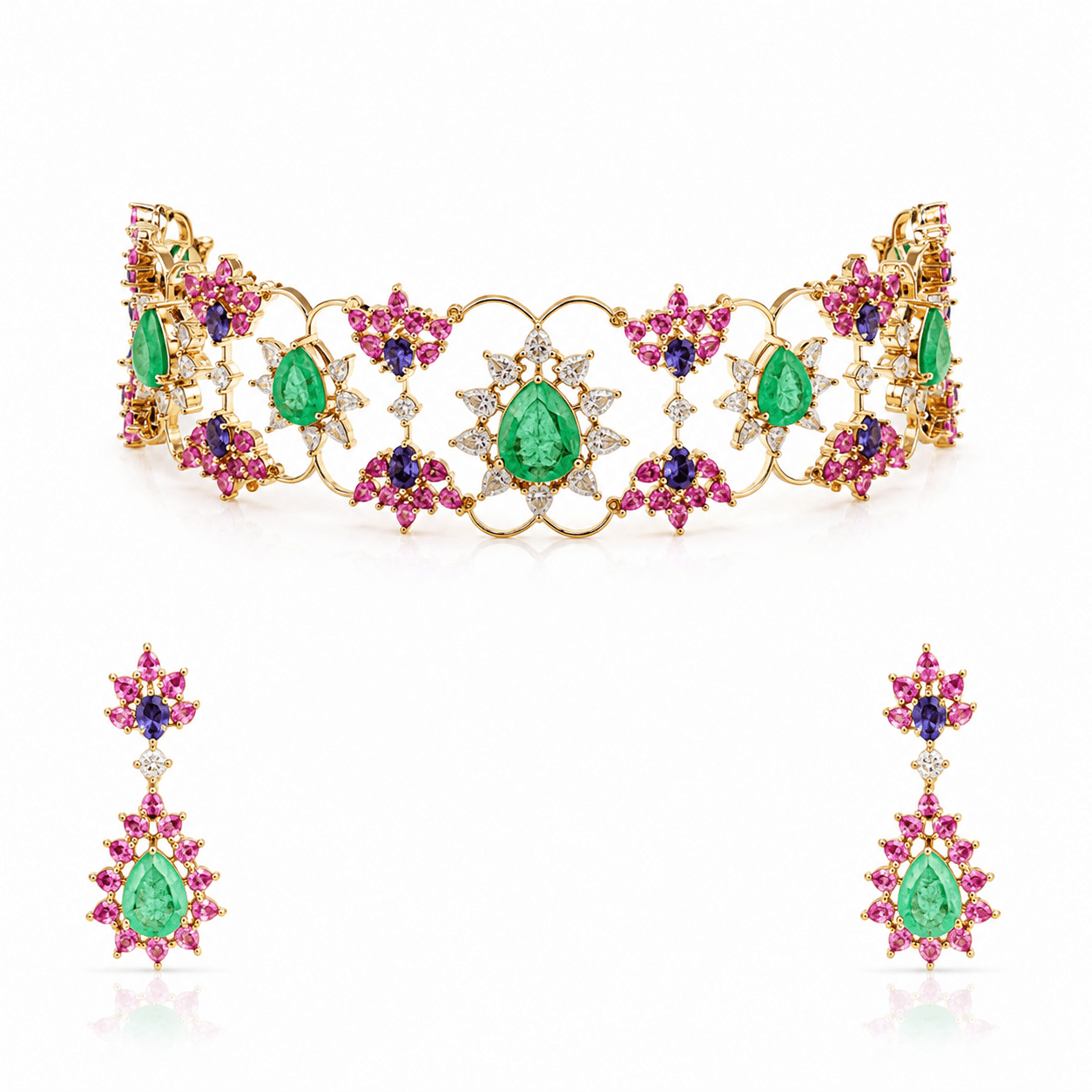 Cz Choker 11613 - KRISHNA'S SWETA JEWELLERY