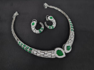 Cz Collar Necklace 09483 - KRISHNA'S SWETA JEWELLERY