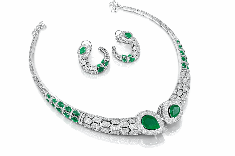Cz Collar Necklace 09483 - KRISHNA'S SWETA JEWELLERY