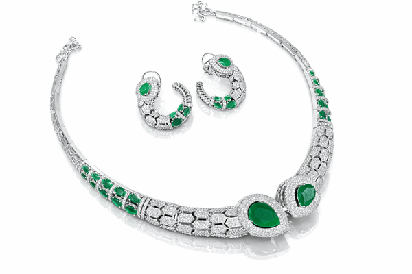 Cz Collar Necklace 09483 - KRISHNA'S SWETA JEWELLERY