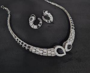 Cz Collar Necklace 09483 - KRISHNA'S SWETA JEWELLERY