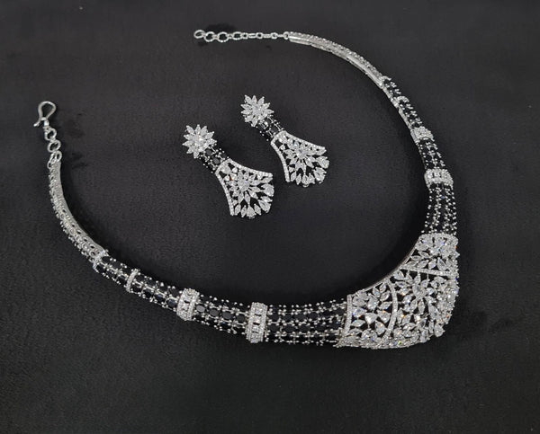 Cz Collar Necklace 09484 - KRISHNA'S SWETA JEWELLERY