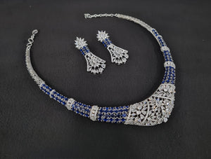 Cz Collar Necklace 09484 - KRISHNA'S SWETA JEWELLERY