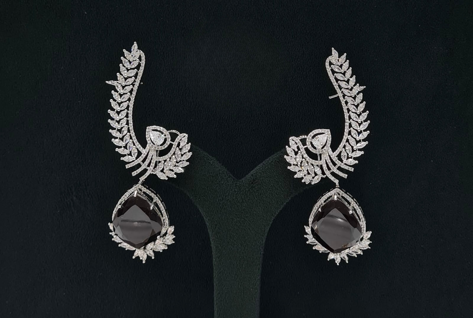 Cz Doublet Earcuff 08126 - KRISHNA'S SWETA JEWELLERY