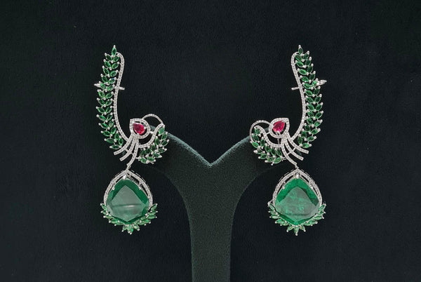 Cz Doublet Earcuff 08126 - KRISHNA'S SWETA JEWELLERY
