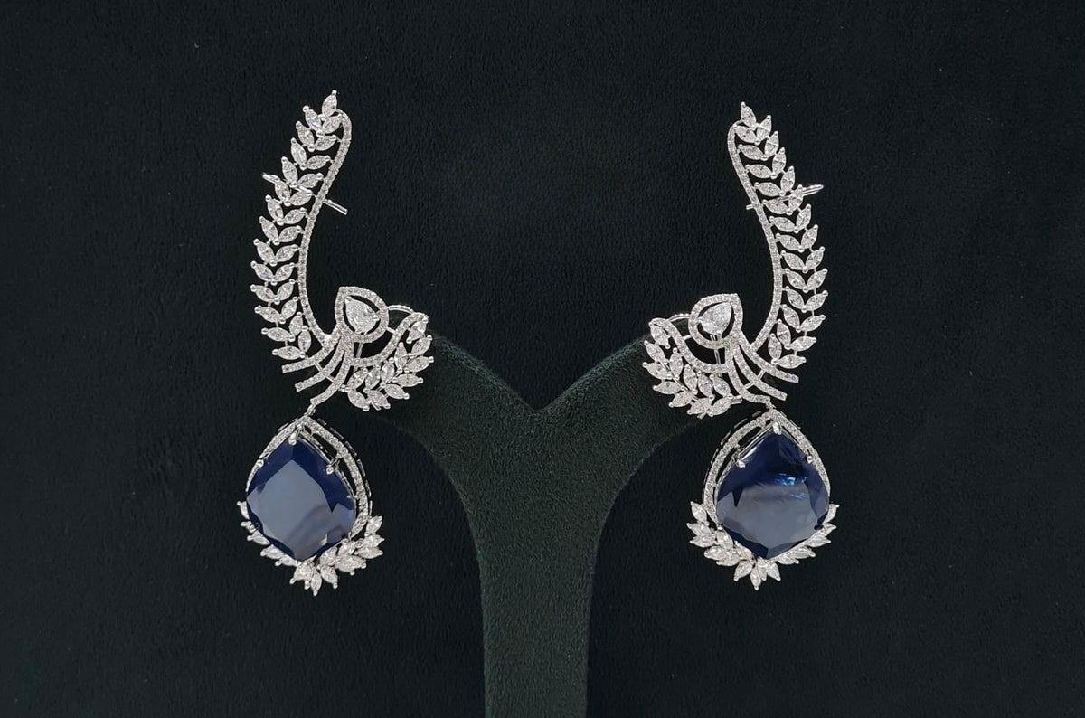 Cz Doublet Earcuff 08126 - KRISHNA'S SWETA JEWELLERY