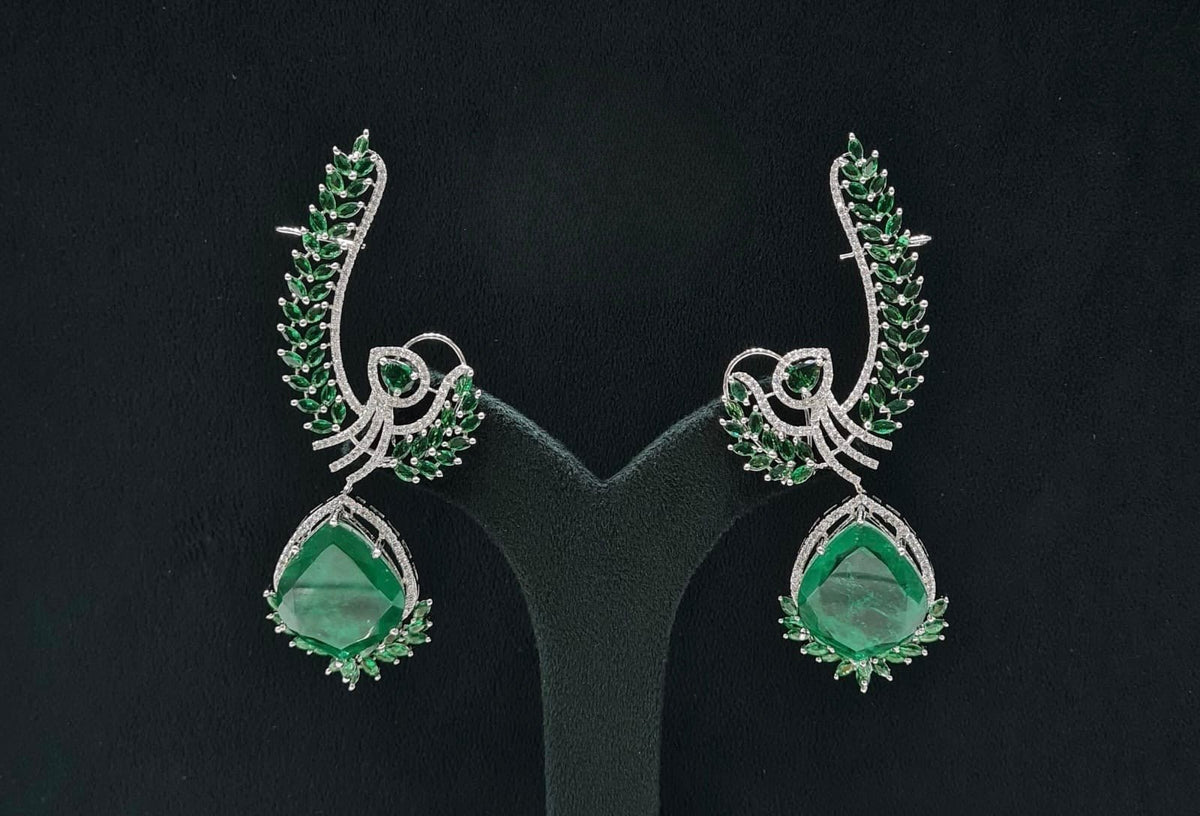 Cz Doublet Earcuff 08126 - KRISHNA'S SWETA JEWELLERY