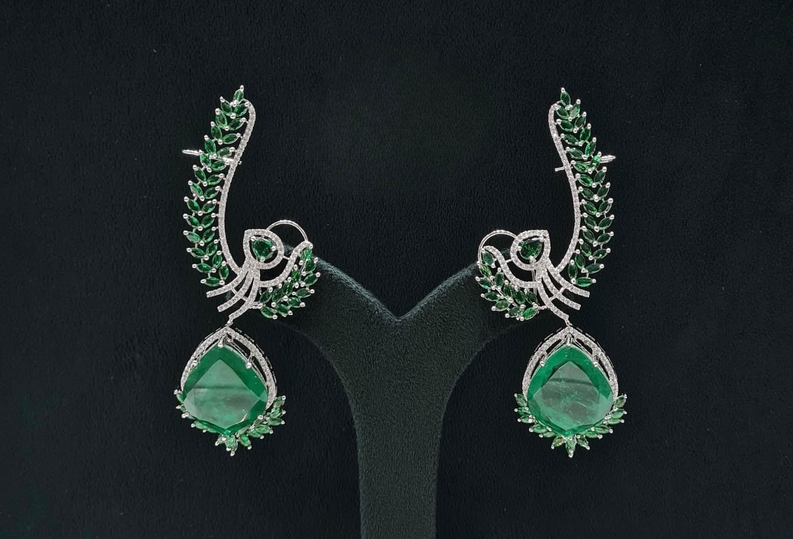 Cz Doublet Earcuff 08126 - KRISHNA'S SWETA JEWELLERY