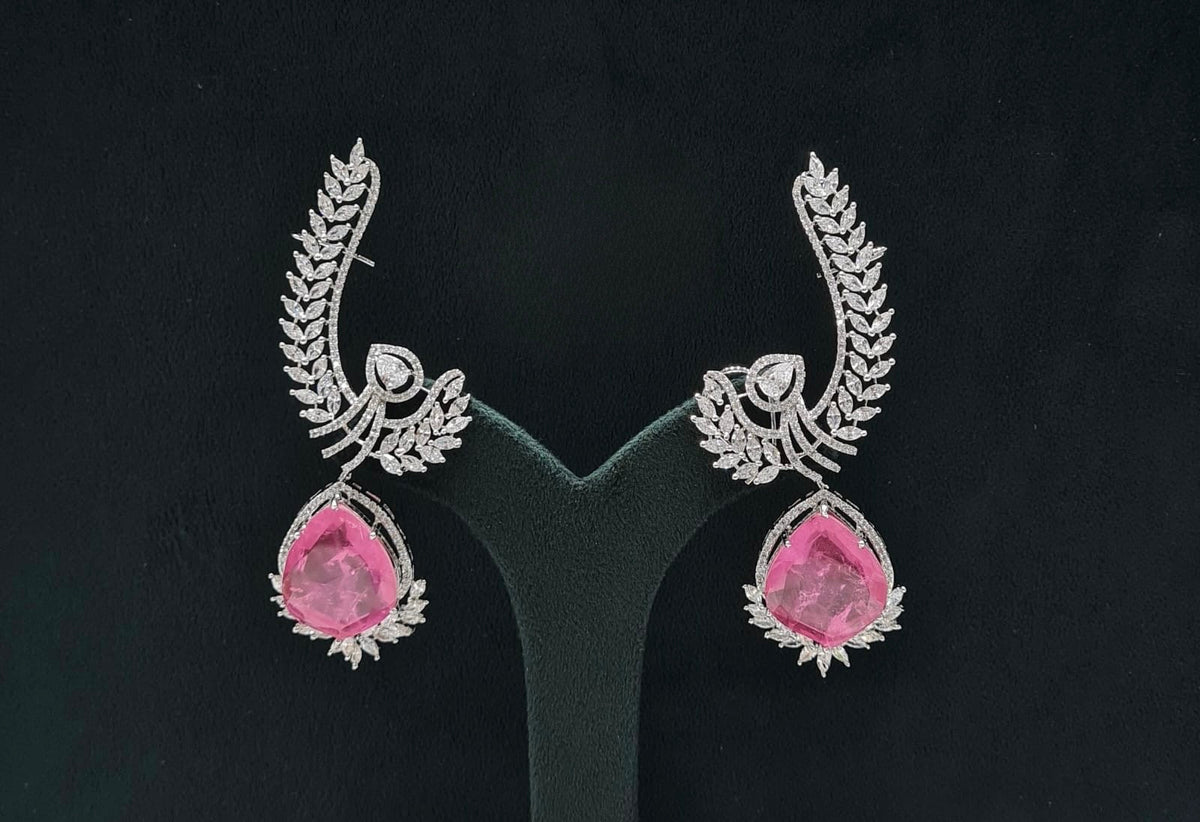 Cz Doublet Earcuff 08126 - KRISHNA'S SWETA JEWELLERY