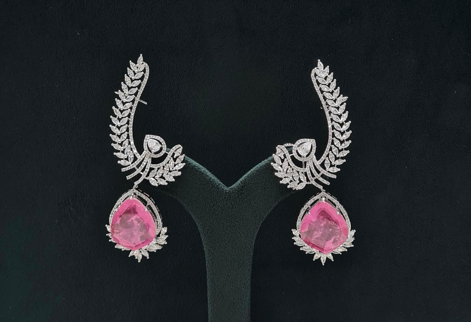 Cz Doublet Earcuff 08126 - KRISHNA'S SWETA JEWELLERY