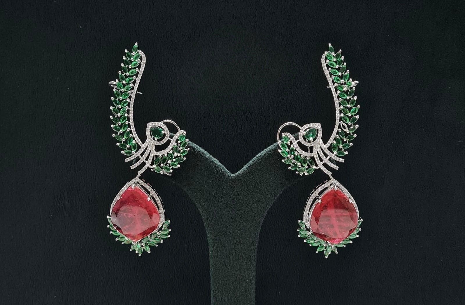 Cz Doublet Earcuff 08126 - KRISHNA'S SWETA JEWELLERY