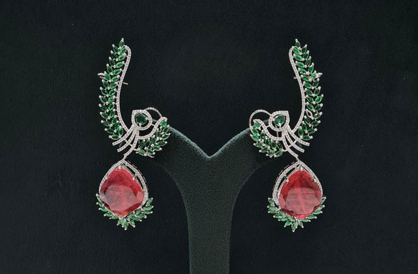 Cz Doublet Earcuff 08126 - KRISHNA'S SWETA JEWELLERY